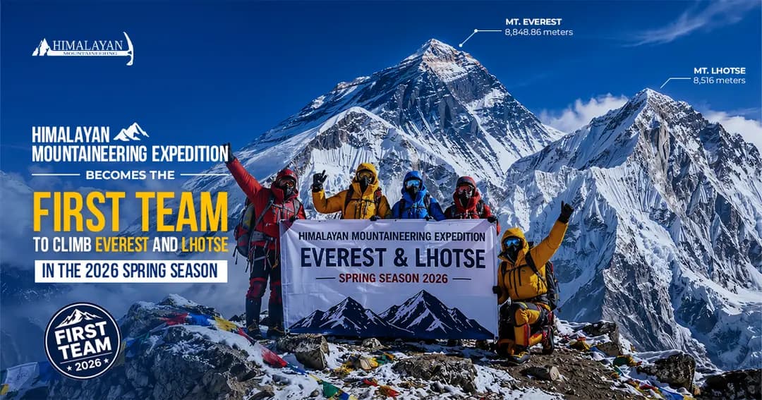 Historic Double Summit Success - Himalayan Mountaineering Expedition Becomes the First Team to Climb Everest and Lhotse in the 2026 Spring Season